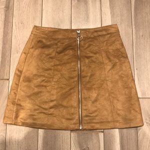 Faux suede skirt
